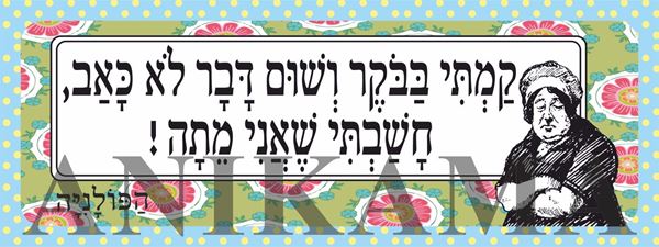 תמונה של מדבקה קמתי בבוקר ושום דבר לא כאב חשבתי שאני מתה