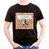 תמונה של חולצת גברים שחורה מידה S לאן אתה רץ מי רודף אחריך