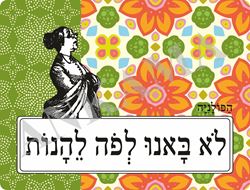 תמונה של פלייסמט לא באנו לפה ליהנות