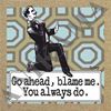 תמונה של חולצת גברים שחורה מידה S Go ahead blame me you always do